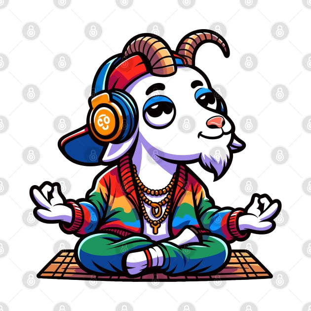 Funny goat yoga by TimeWarpWildlife