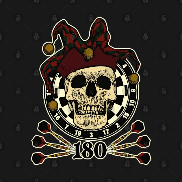 Darts skull dartboard team player Crew throw gift by MrTeee