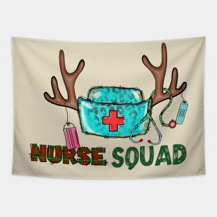 funny Reindeer nurse squad christmas gift Tapestry