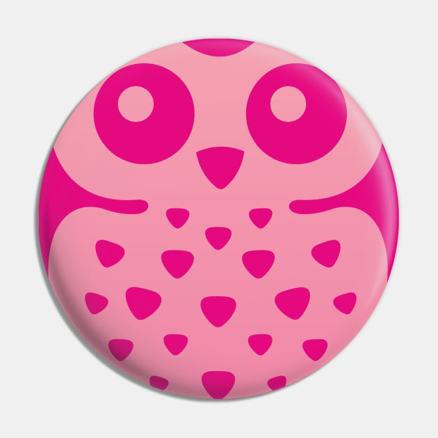 Cute Pink Baby Owl Pin by XOOXOO