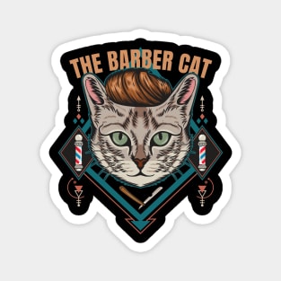 The Barber Cat Magnet