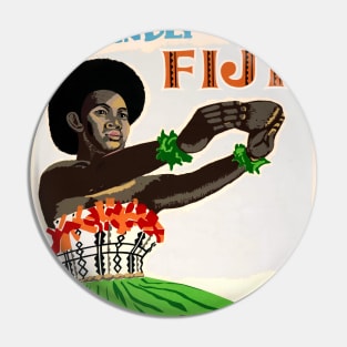 Vintage Travel Poster Friendly Fiji welcomes you Pin