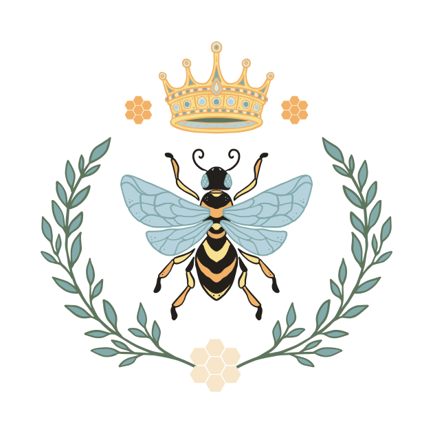 Queen Bee With Crown by Serena Archetti