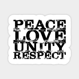 Peace Love Unity Respect PLUR Reggae Magnet