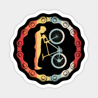 Mountain Biking Retro Vintage Gear MTB Bicycle Rider Magnet