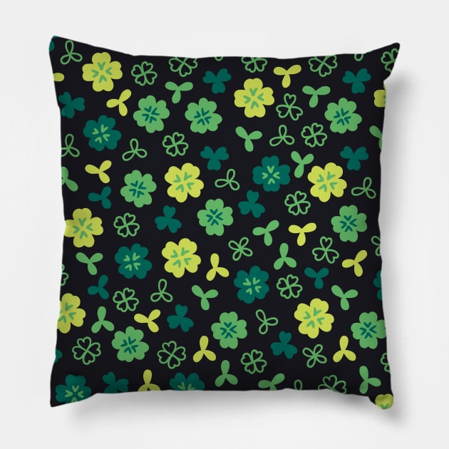 St Patricks Day Pattern Pillow by TheVintageChaosCo.