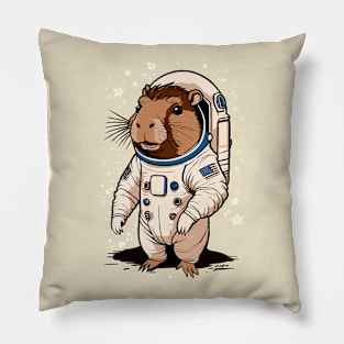 Capybara Astronaut Pillow