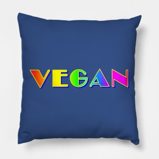 VEGAN in Broadway Rainbow Digital Lettering Pillow