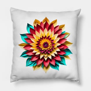 Dahlia - Papercut Style Pillow