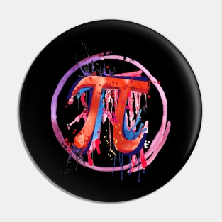 Emotional Pi Symbol, Drip Art Pin