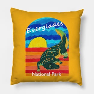 Everglades Alligator Design Pillow