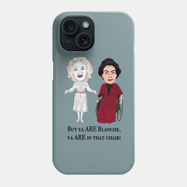 Whatever Happened to Baby Jane, Bette Davis, Joan Crawford Inspired Illustration Phone Case by MelancholyDolly