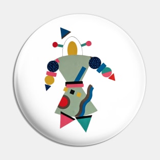 ROBOTS MZ ROBOT Memphis Post Modern Pop Style Pin