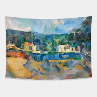 On the Banks of a River by Paul Cezanne Tapestry