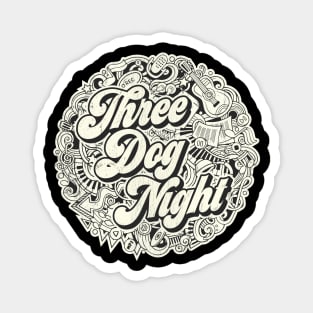 Vintage Circle - Three Dog Night Magnet