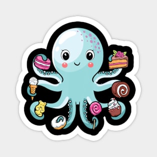 Octopus Octopus Cake Tentacles Marine Animals Magnet