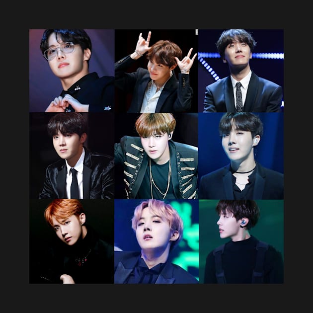 J Hope BTS Collage in black by Athira-A