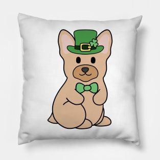 St Patrick French Bulldog Cream Pillow