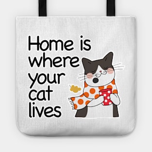 Home Is Where Your Cat Lives Tote