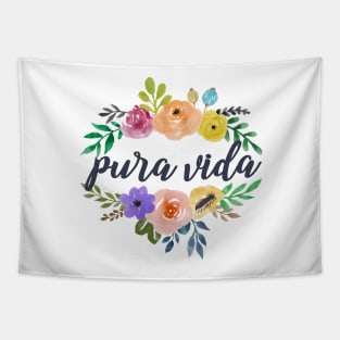 Pura Vida Top and Bottom Flowers Tapestry