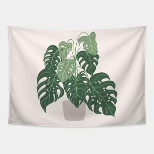 Minimalist Monstera plants Tapestry