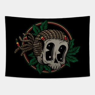 Skull Dreadlocks Hair Tapestry