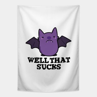 Well That Sucks Cute Baby Bat Pun Tapestry