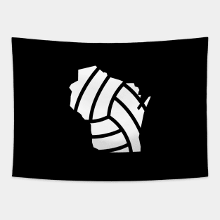 Wisconsin Volleyball Icon - Indoor Beach Grass Tapestry