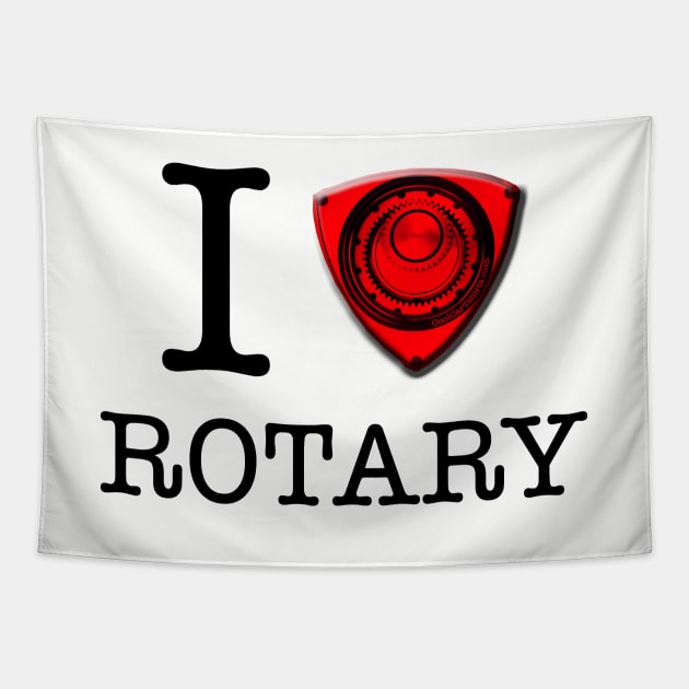 I Love Rotary Tapestry by CoolCarVideos