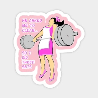 barbell girl, girls who lift weights, strong girls, gym girl Magnet