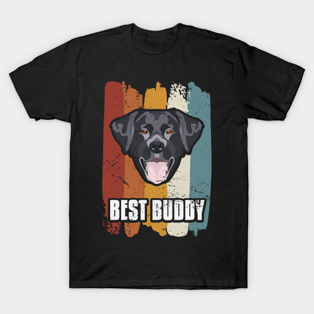 Discover Best Buddy, Smiling Black Labrador, Lab - Black Labrador - T-Shirt