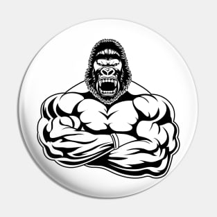 Anthropomorphic gorilla bodybuilder. Pin