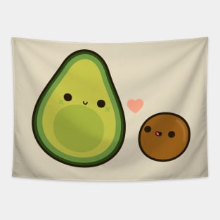 Cute avocado and stone Tapestry