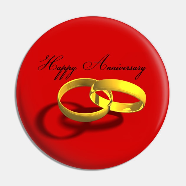 Happy Anniversary Rings Pattern Pin by The Black Panther