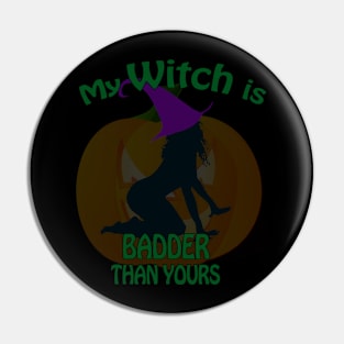 Sexy Halloween witch costume tshirt for men, women & couples Pin