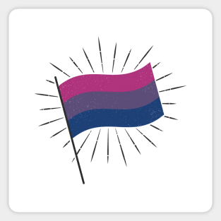 Waving Flag Bisexual Pride Flag Decal Bi Pride Flag Layered Vinyl Sticker Smooth Flag Colour Bar