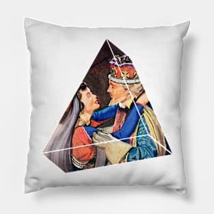 Casino Poker Retro Vintage Lovers King Queen Pillow