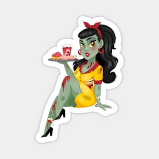 Zombie Pin-up Magnet