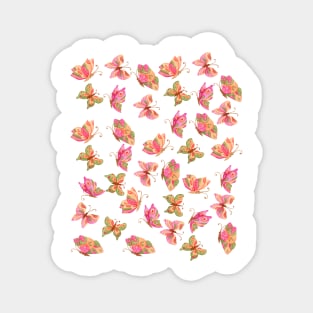 Butterfly Pattern - Light Red Coloured Magnet