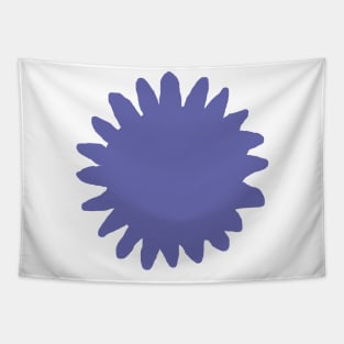 Very Peri Periwinkle Blue Sunflower Floral Abstract Tapestry