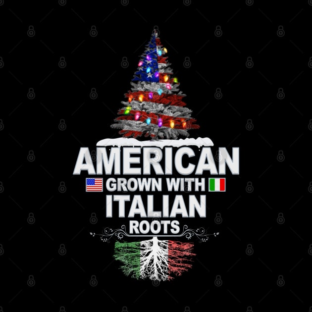 Christmas Tree  American Grown With Italian Roots - Gift for Italian From Italy by Country Flags