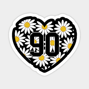 Heart Shape Valentine's Day Love Floral Daisy Flowers Magnet