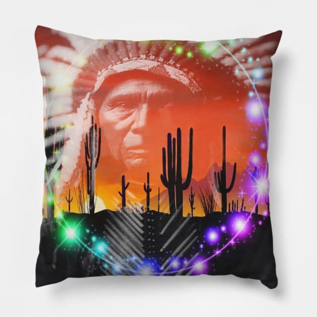 Native American Ghost Dance Pillow by icarusismartdesigns