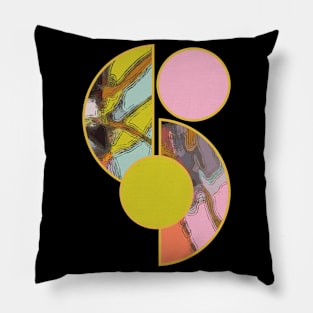 Bright vibrant modern earth tones colors unique original contemporary art 368 Abstract Pillow