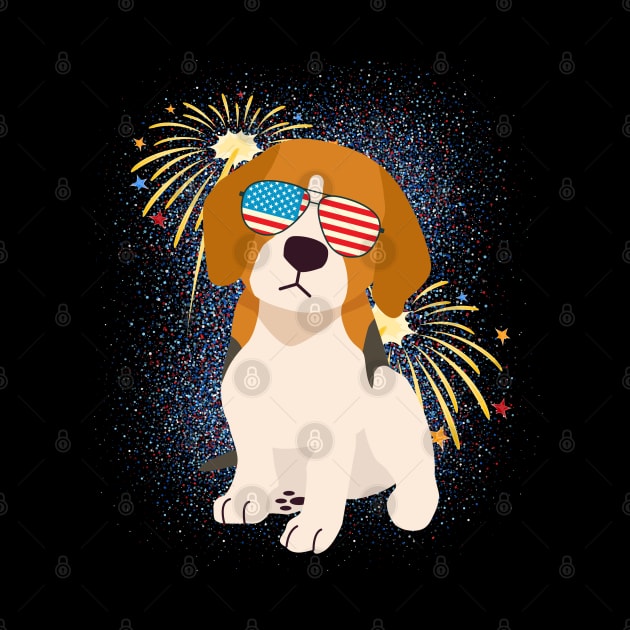 Cool Dog USA flag Patriotic 4th July independence day coolest shirt for july forth by BoogieCreates