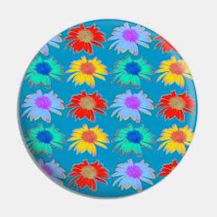 Neon Daisies Pin