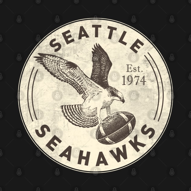 Vintage Seattle Seahawks by Buck Tee by Buck Tee