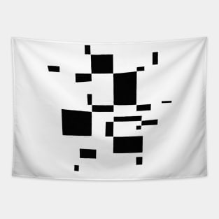 Black Bauhaus pattern Tapestry