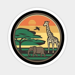 Savanna Safari Spectacle,cute animals,adventure,newest t-shirt Magnet