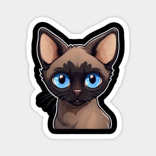 Cute Siamese Cat Lover Funny Siamese Cat Magnet